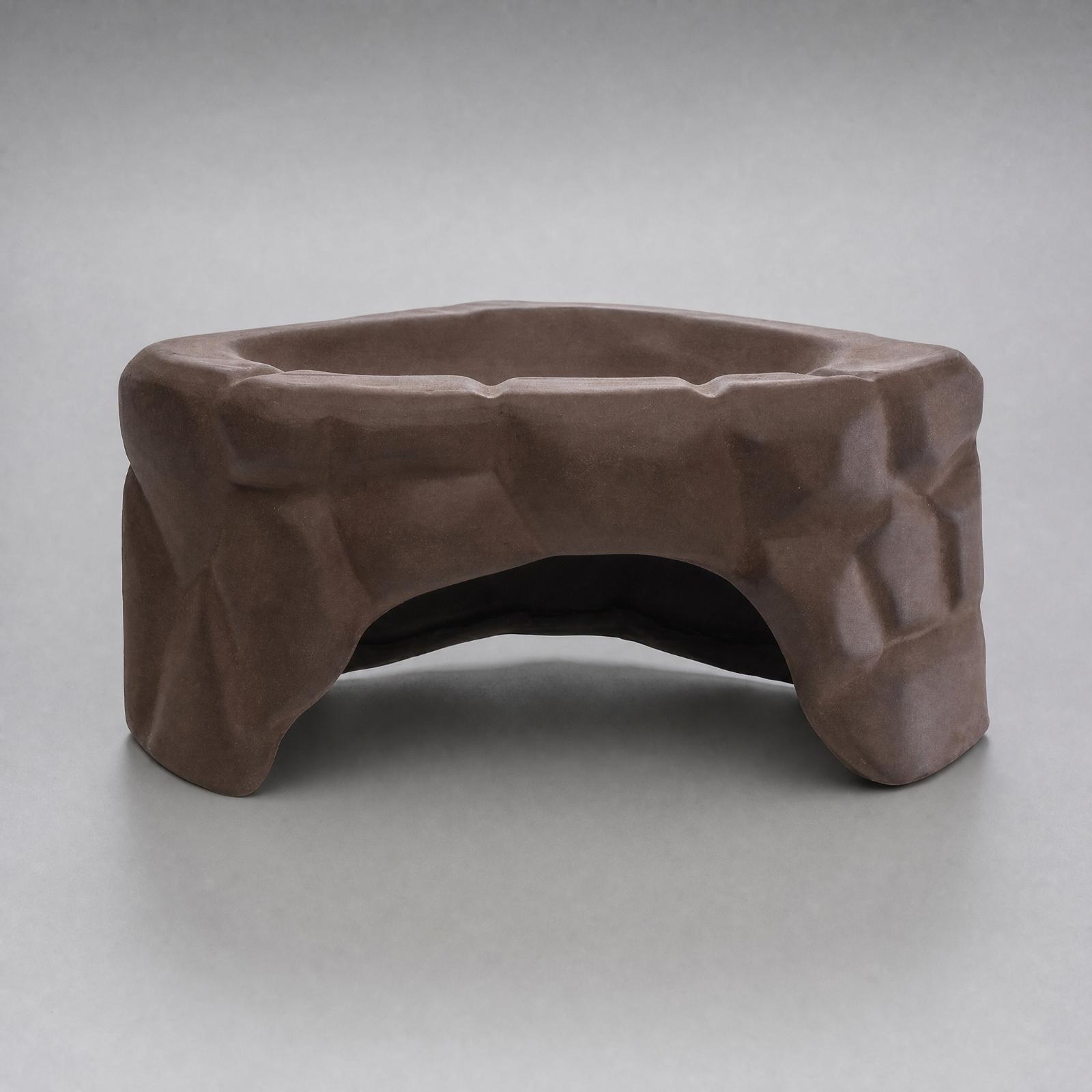 Hide Cave Ceramic - Reptiel Voerplatform Keramiek met Gebogen Schuilplaats