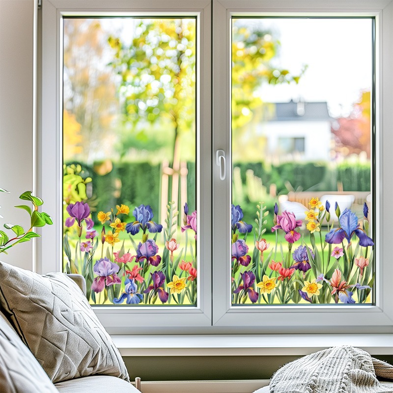 Kleurrijke mooie irisbloem muu - Pvc Panel Background recensie en prijs
