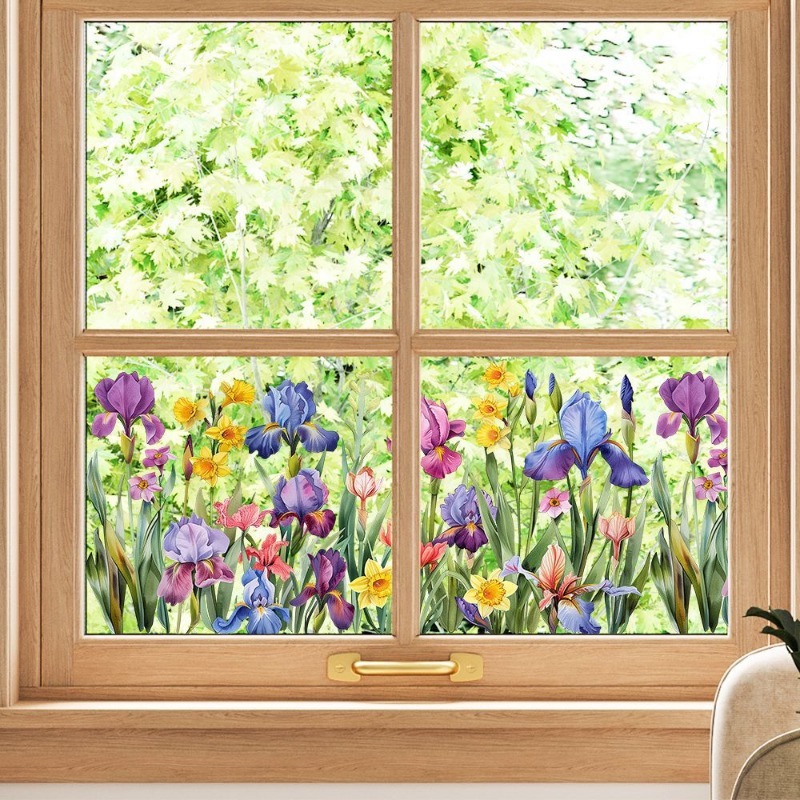 Kleurrijke mooie irisbloem muu - Pvc Panel Background recensie en prijs